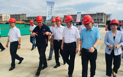 金华市市委书记陈龙视察通宝TB新厂区建设情况