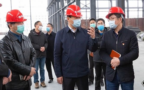浦江县委书记程天云调研通宝TB浦江建设项目复工情况